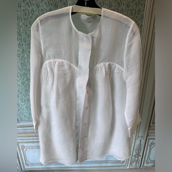 Beautifully Sheer Silk/Cotton Blouse by Stella McCartney - Picture 4 of 8